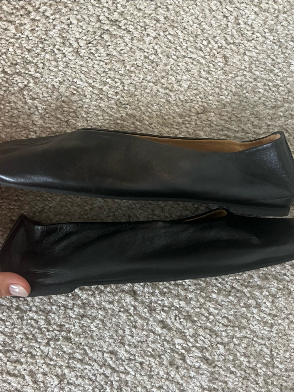 New Reformation Blaine Flat Black Leather Size 8 - Picture 8 of 10